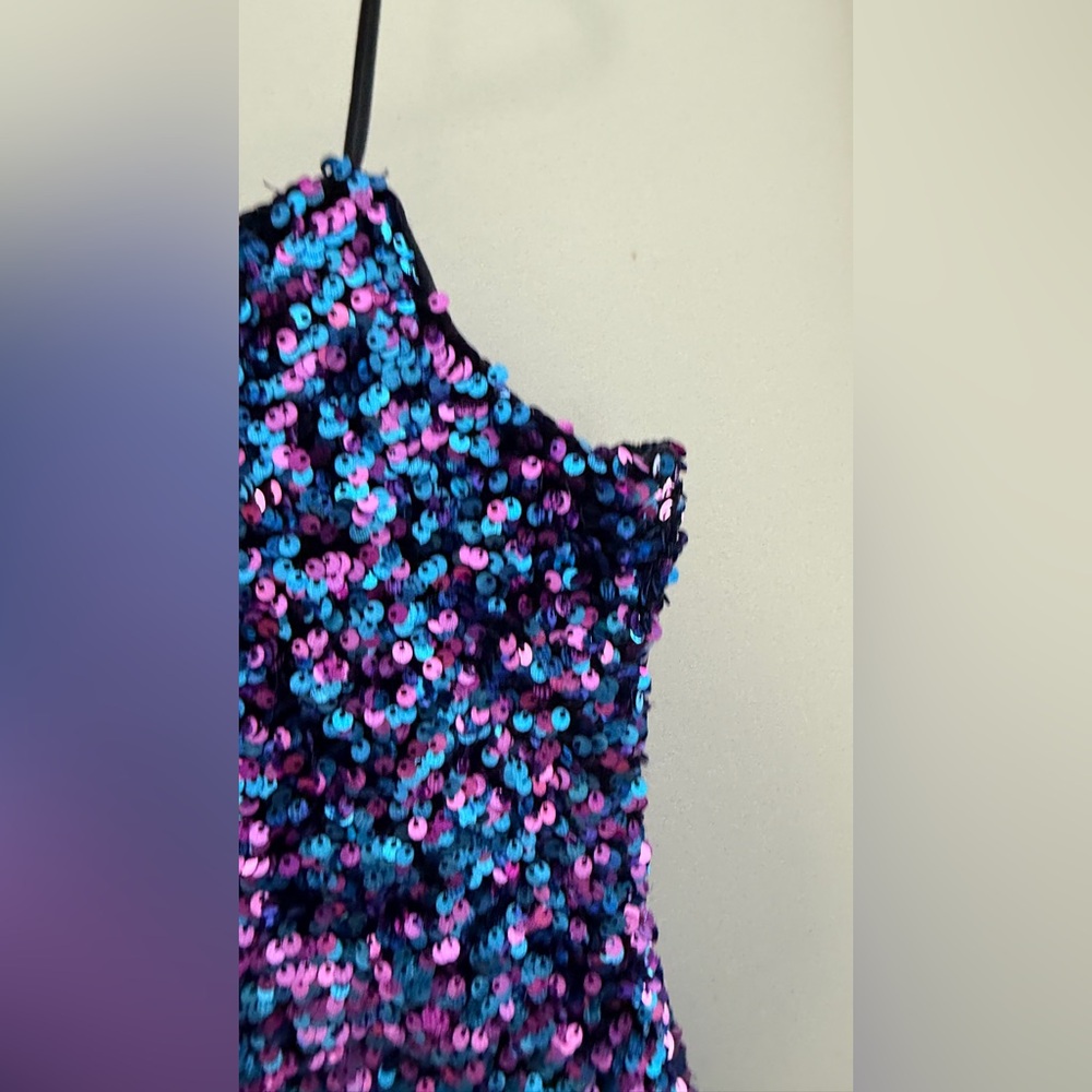 Cami Mini Dress Blue‎ Purple Night Out Party size L - Picture 6 of 8